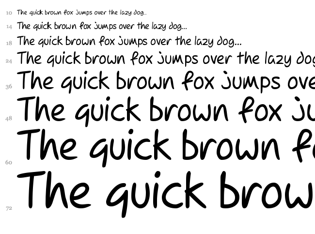 Dupree font waterfall