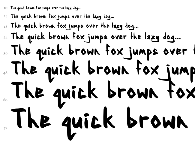 Dylan Comic font waterfall