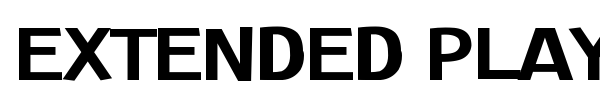 Extended Play font