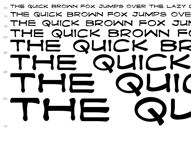 Fanboy Hardcore font waterfall