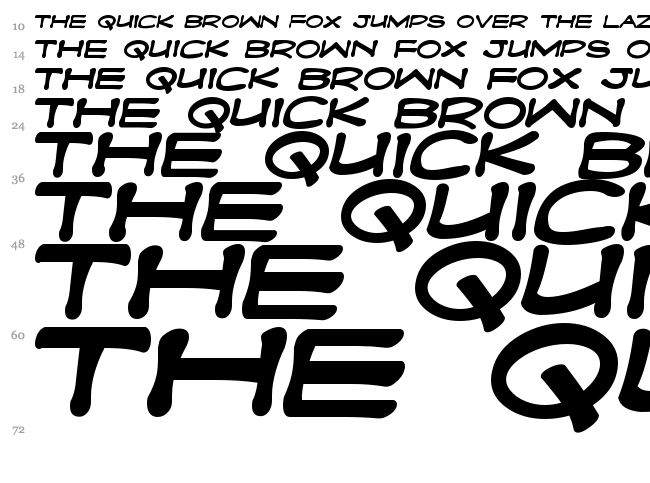 Fanboy Hardcore font waterfall