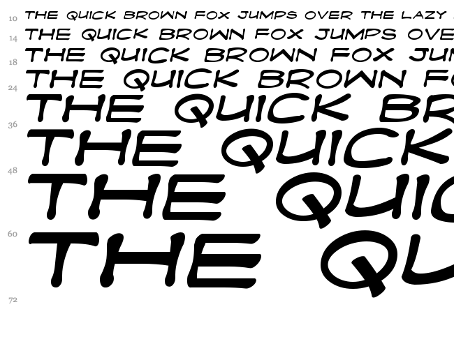 Fanboy Hardcore font waterfall