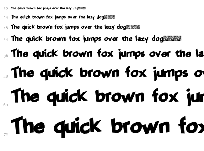 Fantastic Party font waterfall