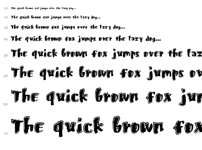 Fast Ostrich font waterfall