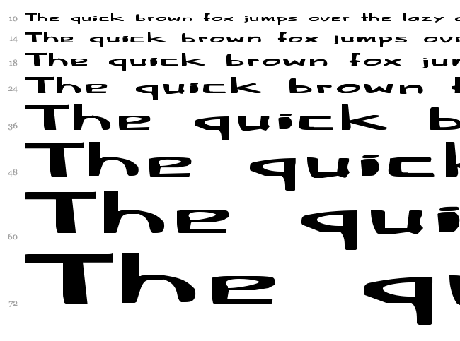 Fat Little Piggy font waterfall