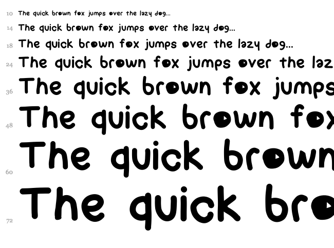 Flubber font waterfall