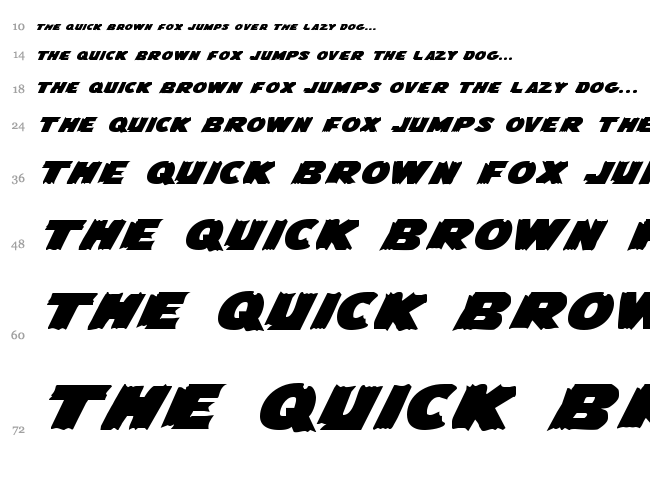 Flying Leatherneck font waterfall