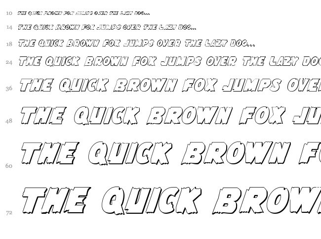 Flying Leatherneck font waterfall
