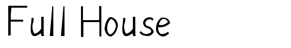 Full House font