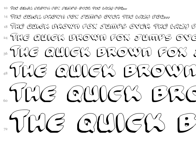 Funny Pages font waterfall