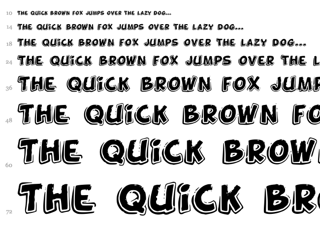 Funny Kid font waterfall
