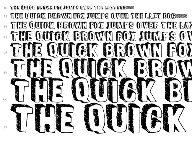 Fun Sized font waterfall
