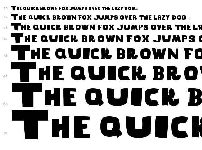 Ghost Words font waterfall