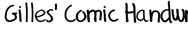 Gilles' Comic Handwriting font
