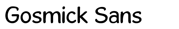 Gosmick Sans font preview