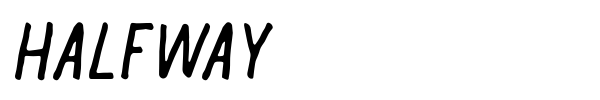Halfway font