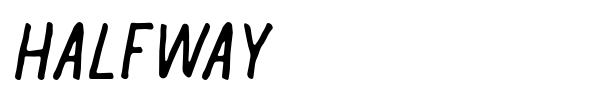 Halfway font preview