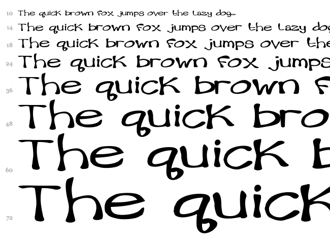 Hambone font waterfall