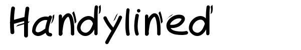 Handylined font