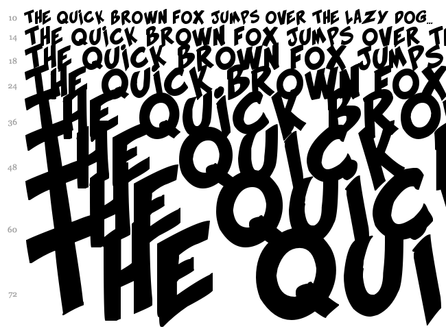 Hirn Bold font waterfall