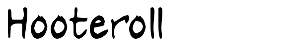 Hooteroll font preview