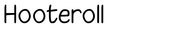 Hooteroll font preview