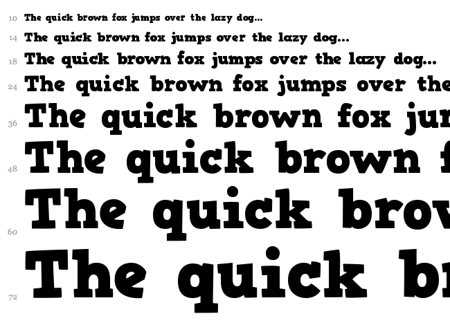 HVD Comic Serif font waterfall