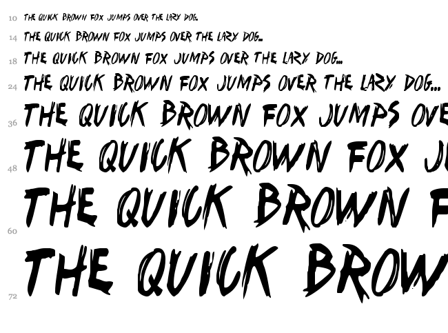 I Want My TTR ! font waterfall