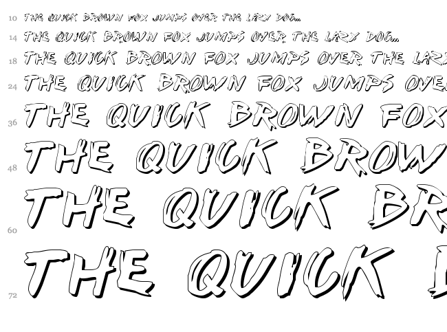 I Want My TTR ! font waterfall