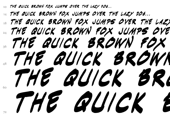 Indie Komiks Sketch font waterfall