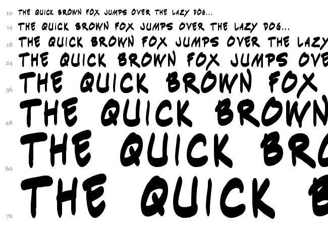 Indie Komiks Sketch font waterfall
