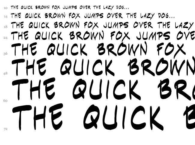 Indie Komiks Sketch font waterfall
