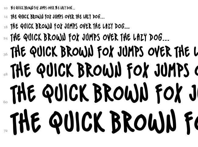 IndieStar BB font waterfall