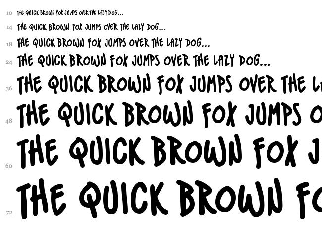 IndieStar BB font waterfall