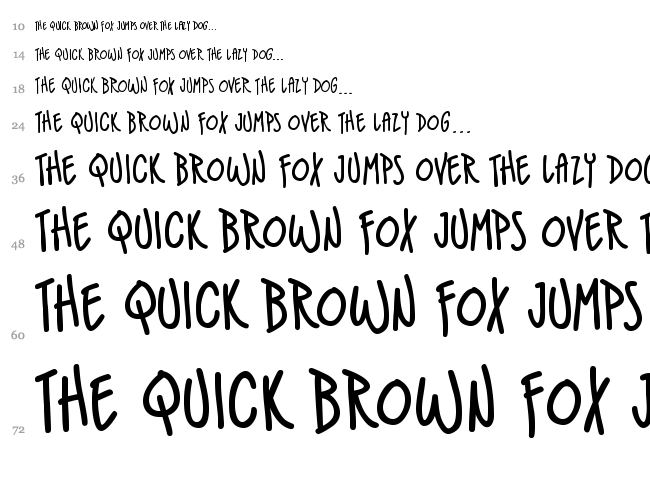 IndieStar BB font waterfall