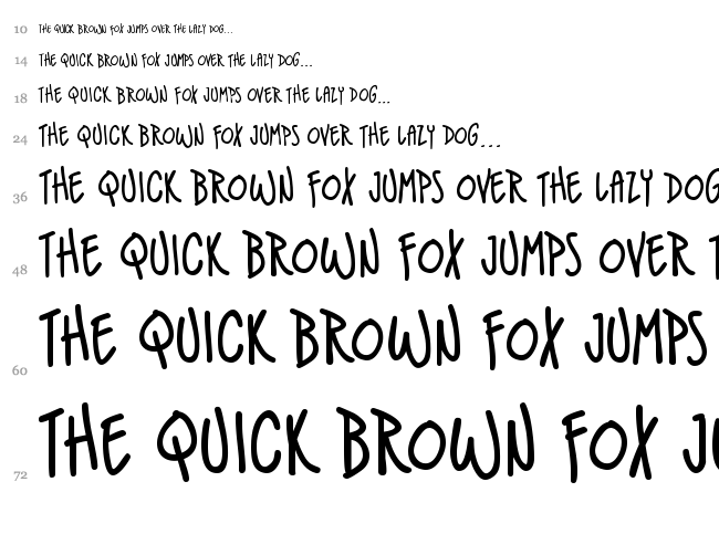 IndieStar BB font waterfall