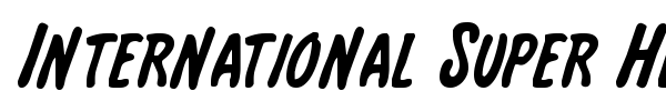 International Super Hero font preview