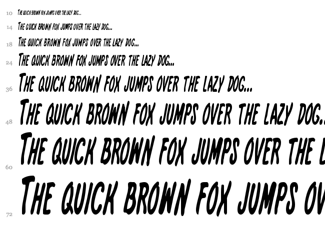 International Super Hero font waterfall