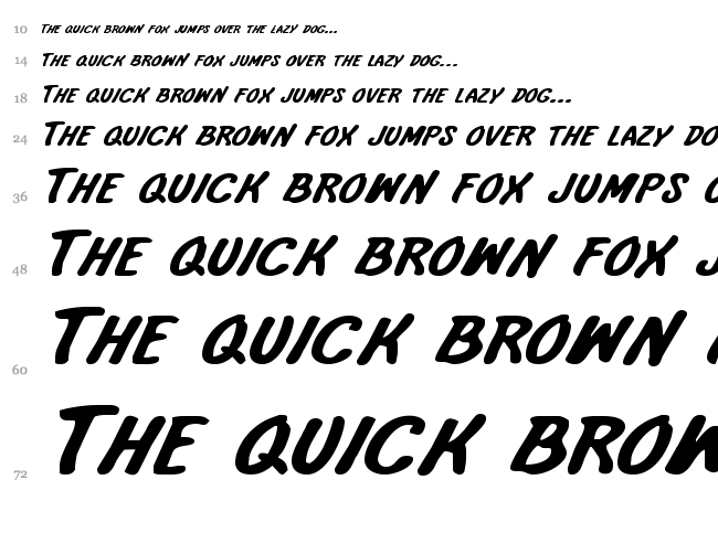 International Super Hero font waterfall