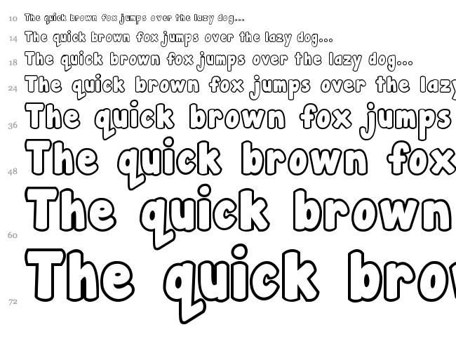 Janda Manatee font waterfall