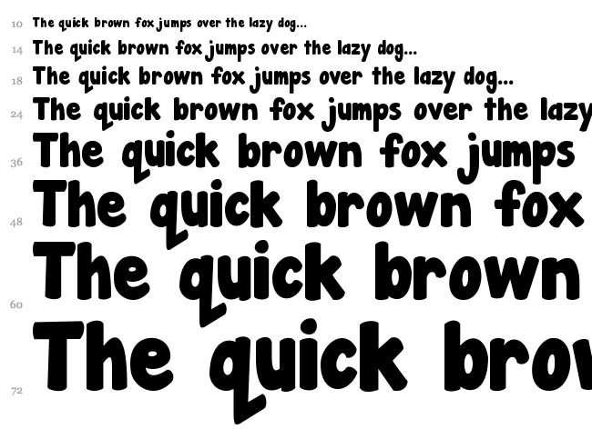 Janda Manatee font waterfall