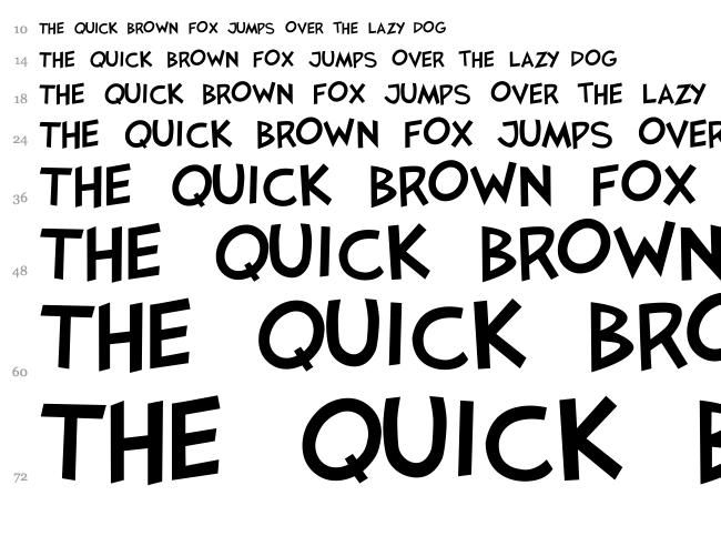 JaysFX font waterfall