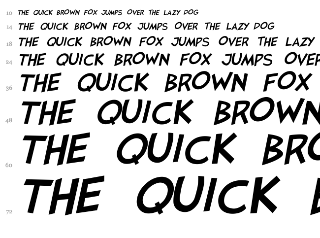 JaysFX font waterfall