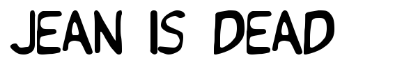 Jean is Dead font