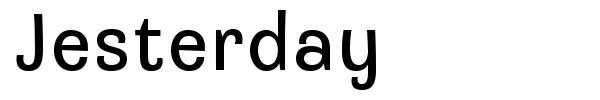 Jesterday font