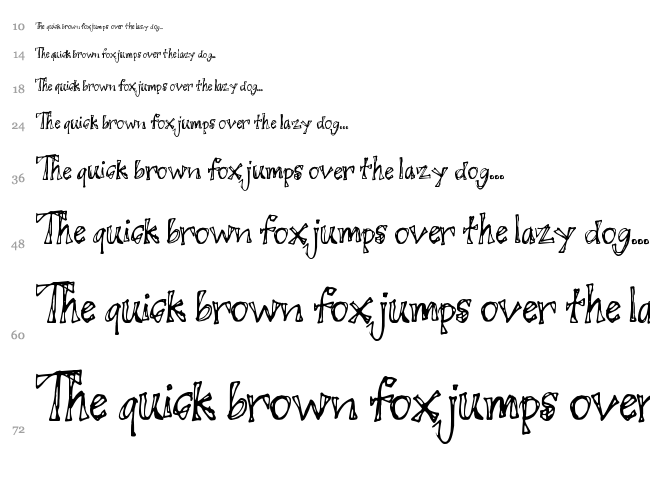 Juicy Rags font waterfall