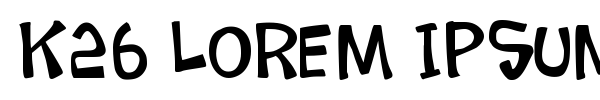 K26 Lorem Ipsum font