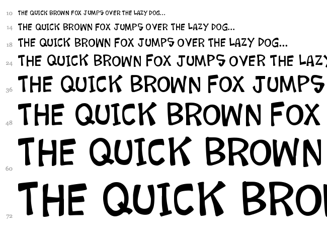 K26 Lorem Ipsum font waterfall