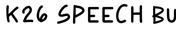 K26 Speech Bubble font