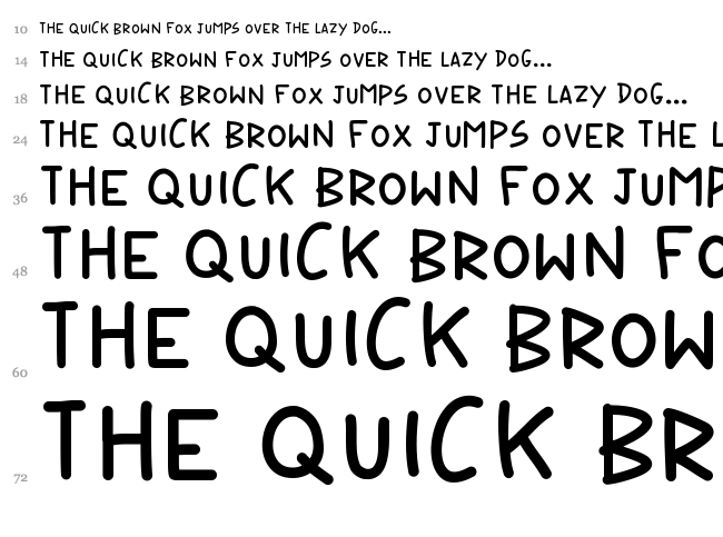 K26 Speech Bubble font waterfall